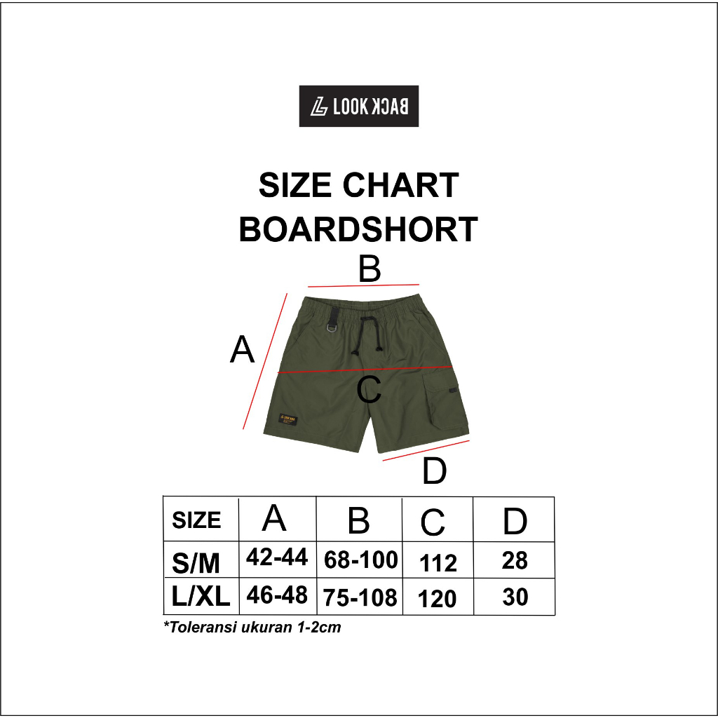 LOOKBACK GLUP BOARDSHORT - CELANA PENDEK - CARGO - SHORT CARGO BOARDSHORT