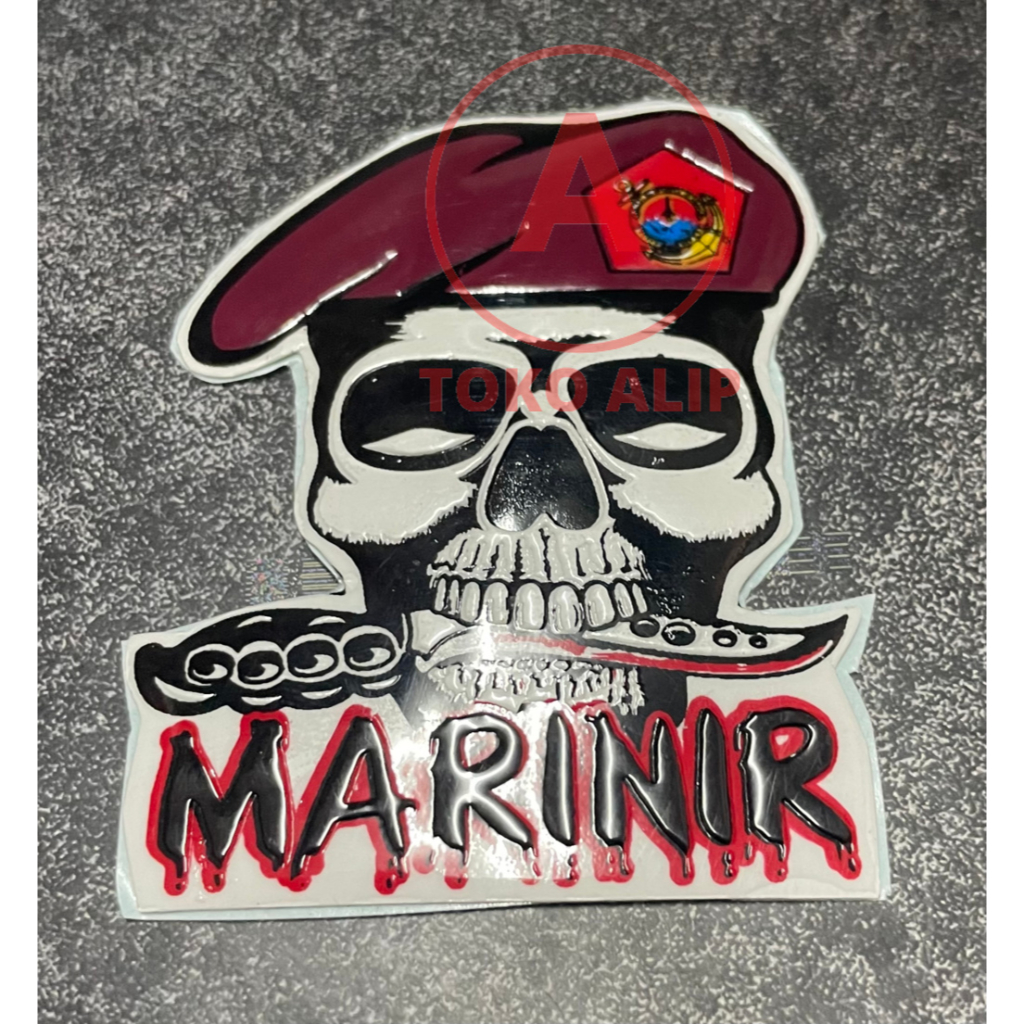 Sticker Marini Skullo Sticker Marinir Stiker Mobil