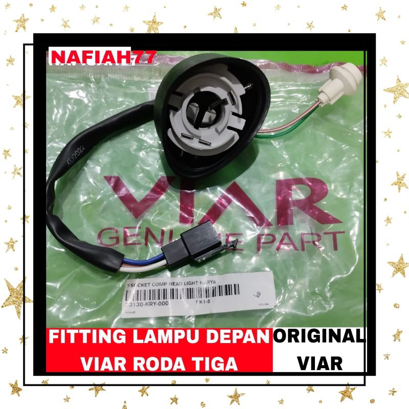 (ORIGINAL VIAR)FITTING  LAMPU VIAR 150CC 200CC 300CC SPARE PARTS RODA TIGA