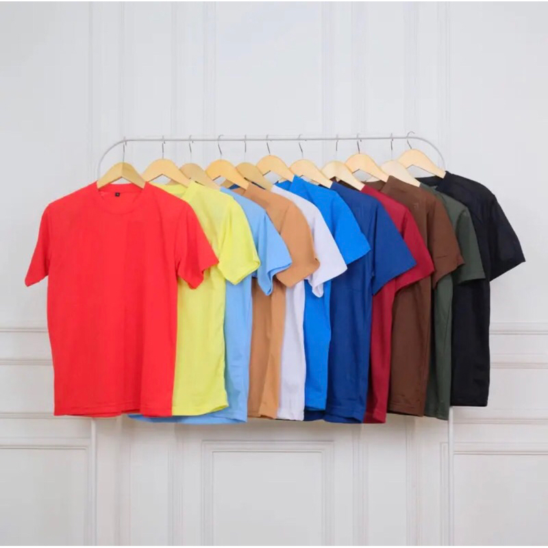 KAOS POLOS 30S OBLONG CEWEK COWOK UNISEX LENGAN PENDEK M/L/XL PRIA DEWASA