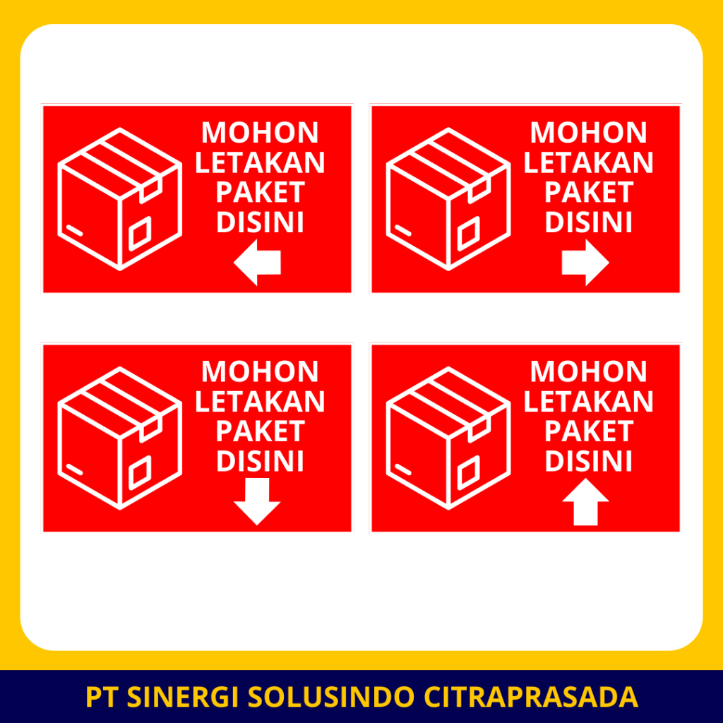 

Sticker Informasi penyimpanan paket