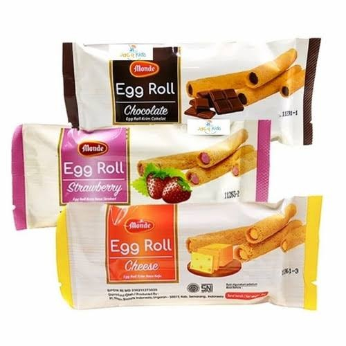 

Monde Egg Roll Chocolate / Strawberry / Cheese 35 gram