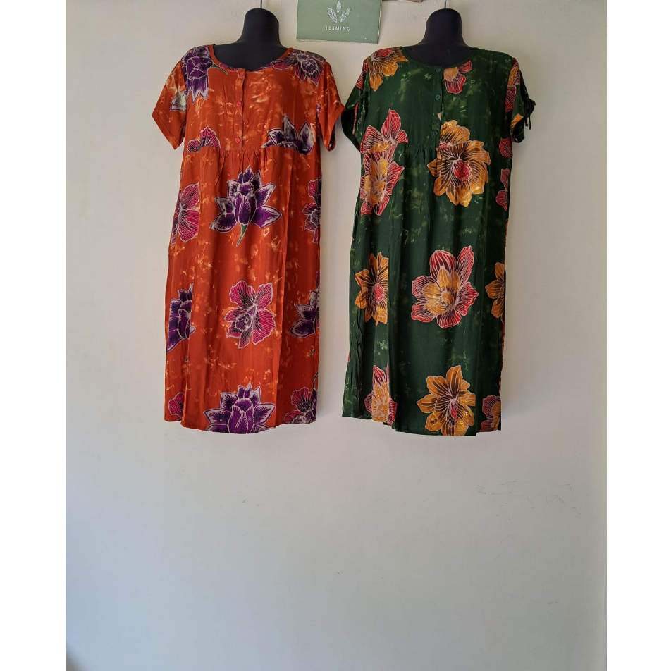 Daster Tangan Batik Sunan Santai di Rumah Model LBBK Kantung Busui