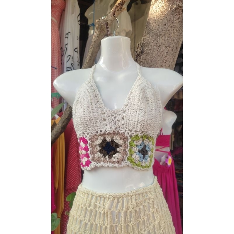 Tanktop Bra Rajut Candy/ Rajut Bali