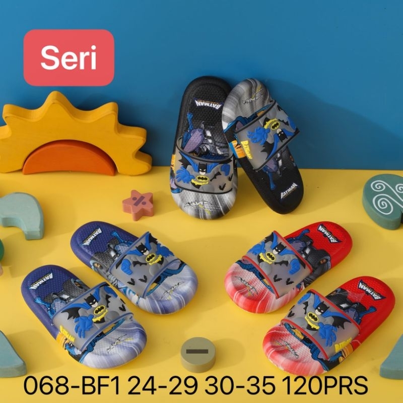 Sandal Anak Laki laki Sandal Selop Anak Cowok Import Sendal Anak BatMan Terbaru Nyaman Sendal Anak Cowok Import Terbaru