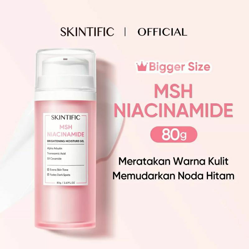 SKINTIFIC MSH NIACINAMIDE BRIGHTENING MOISTURIZE GEL 80gr