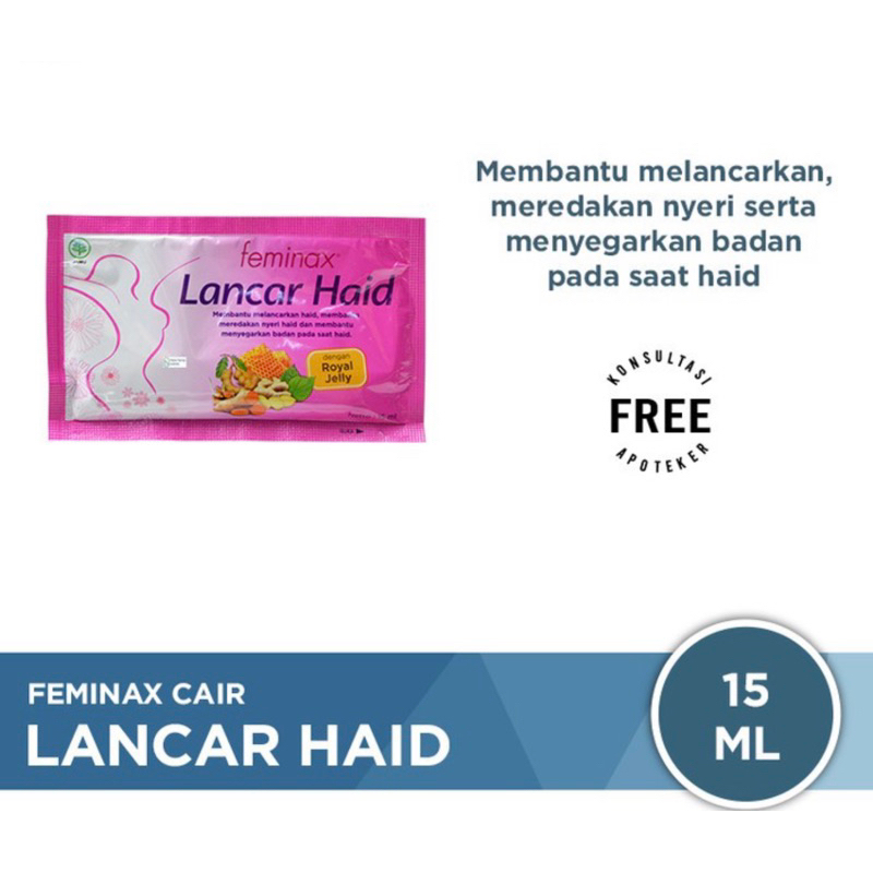 Feminax per sachet 15 ml ( melancarkan &amp; meredakan nyeri haid )