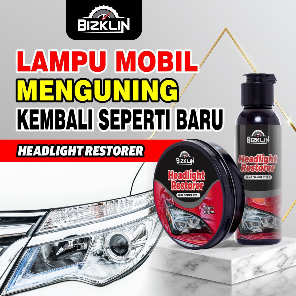 RK Headlight Restorer Pembersih Kaca Mika Lampu Mobil Kuning Headlamp Cleaner Cairan Polish Lamp