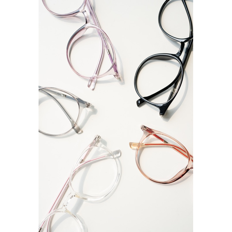 Flavia Eyewear - Kacamata Rose Round Plastic (custom minus, photochromic, blueray, bluechromic dan photobrown)