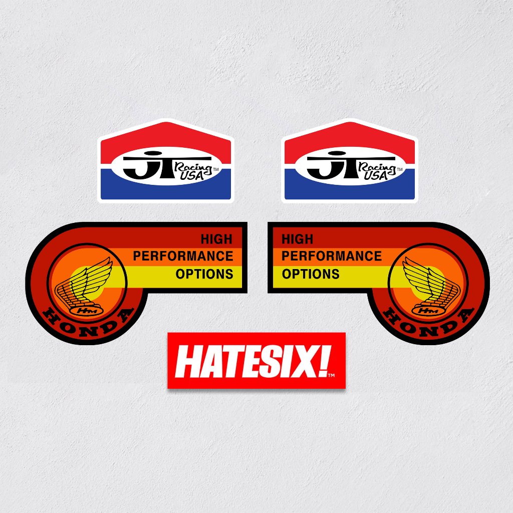 Sticker Decal Vintage enduro Honda High Performance Options Hatesix