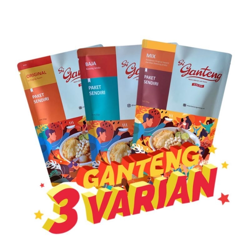 

Baso Aci Ganteng Combo Paket Sendiri (1 Original, 1 Baja, 1 Mix)