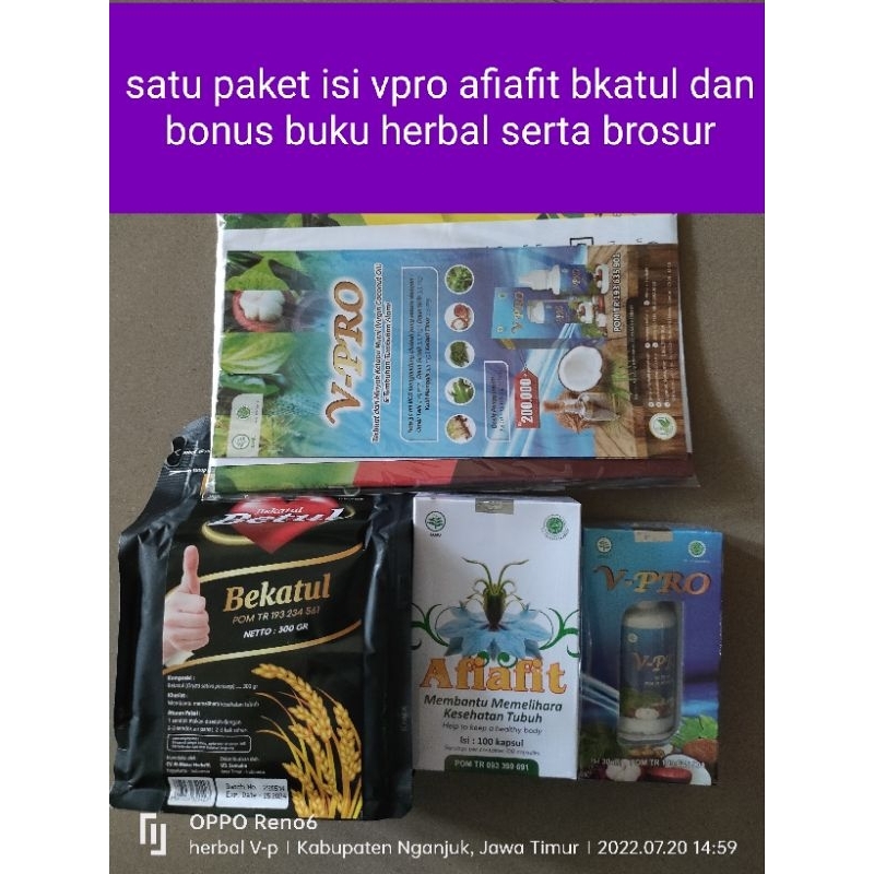 paket kombinasi komplit vpro afiait bekatul jamu tetes herbal