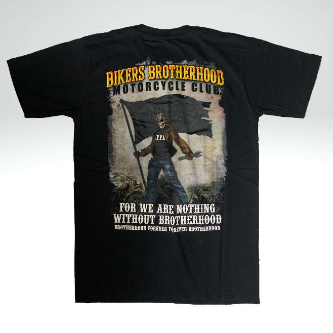 Deuleu - T shirt Original bikers brotherhood - kaos motor - T-shirt motor - BBMC - Flag BB