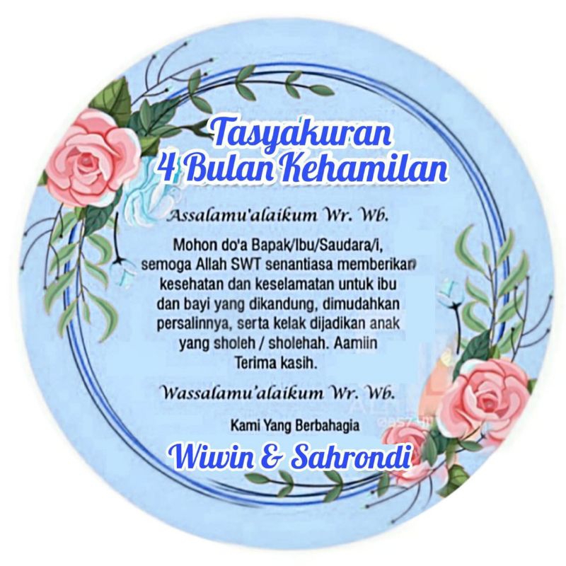 

STICKER TASYAKURAN 4 BULANAN/7 BULANAN KEHAMILAN