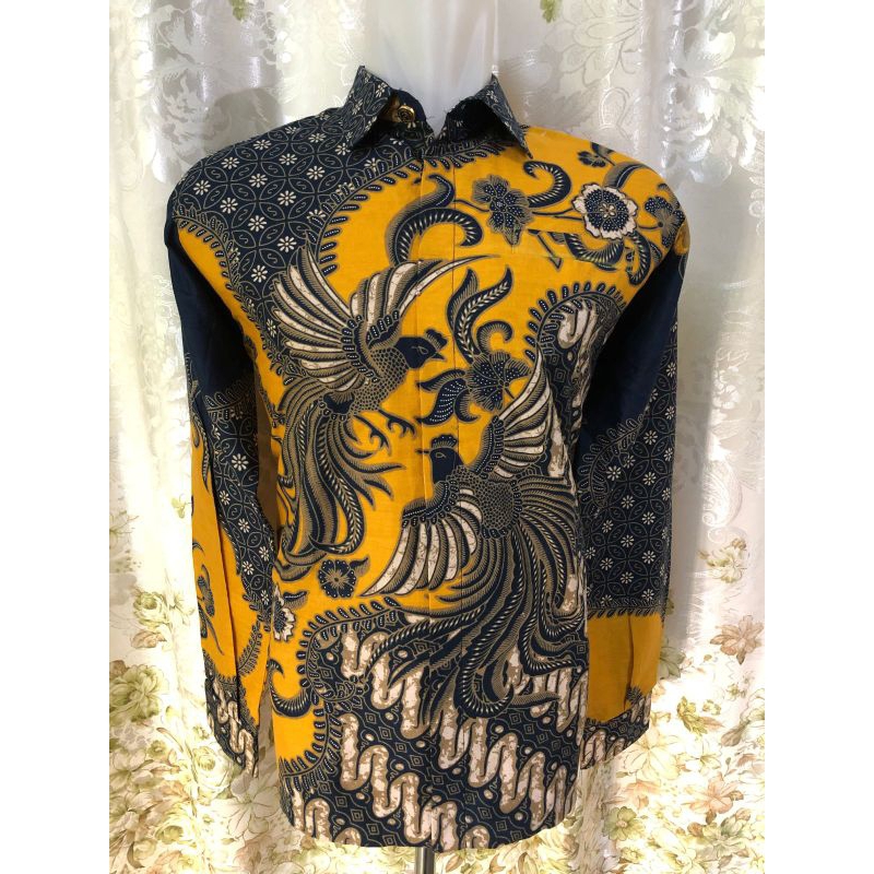 Kemeja Batik Kuning / Lemon / Mustard/ Kuning Kunyit