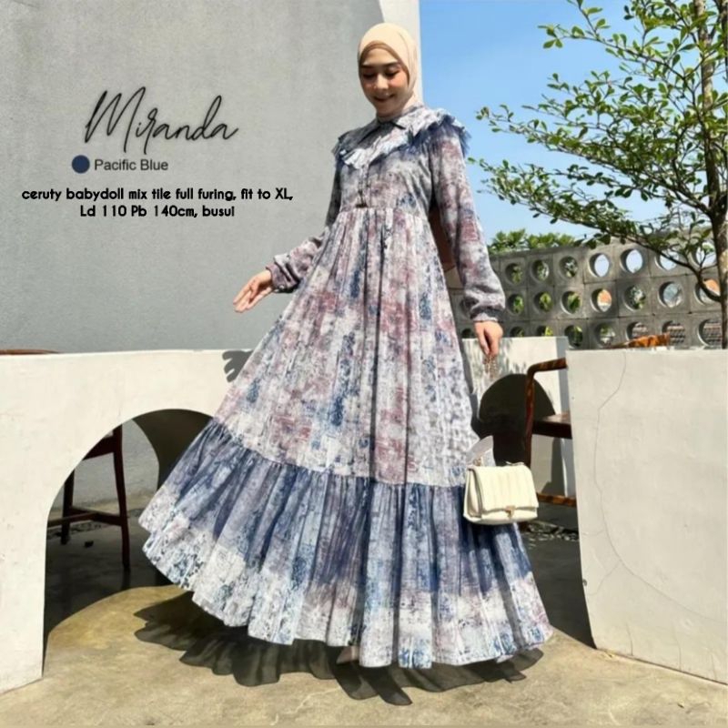 Polkino Maxy gamis kekinian/Miranda Maxy ceruty/Diana Maxy Ceruty