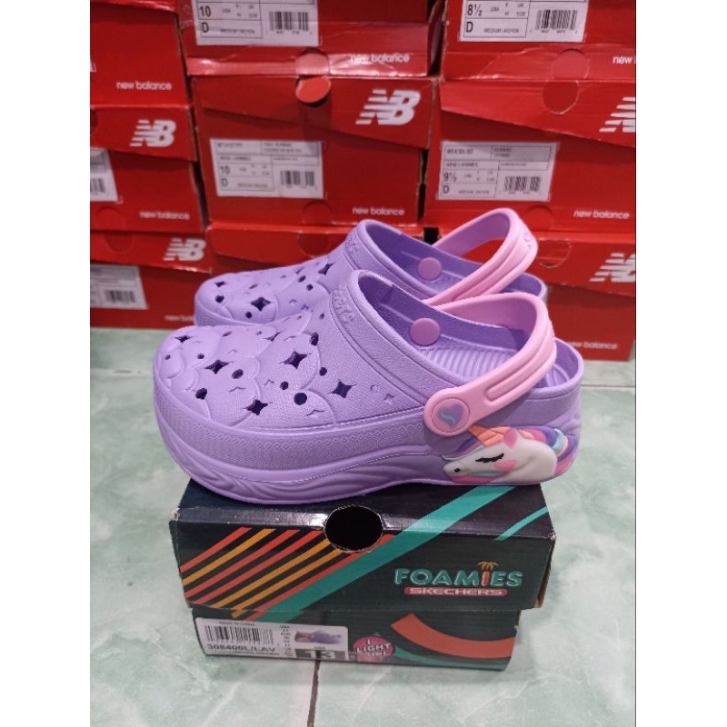 Skechers 308400L/LAV Sepatu Sendal Original Anak Ungu
