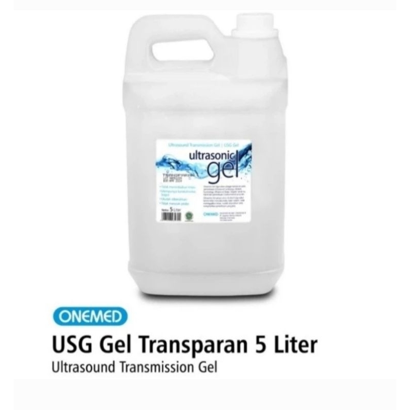 usg gel 5 liter transparan onemed / gel ultrasound 5L onemed / refill jely usg transparan