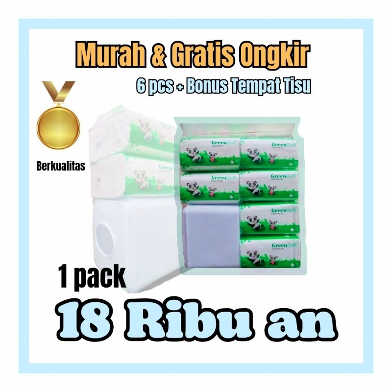 TISU GREEN SOFT MURAH & BERKUALITAS / TISU MURAH / TISU WAJAH / TISU MAKAN / TISU HALUS / TISU GREEN