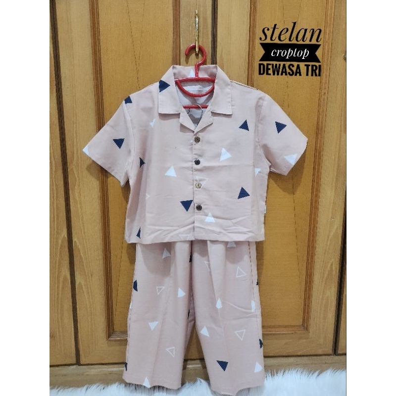 Stelan Katun Croptop Dewasa