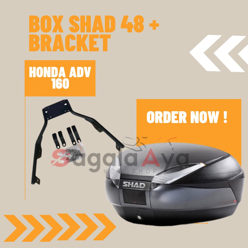 Promo Paket Box SHAD 48 SH 48 dan Bracket SHAD HONDA ADV 160