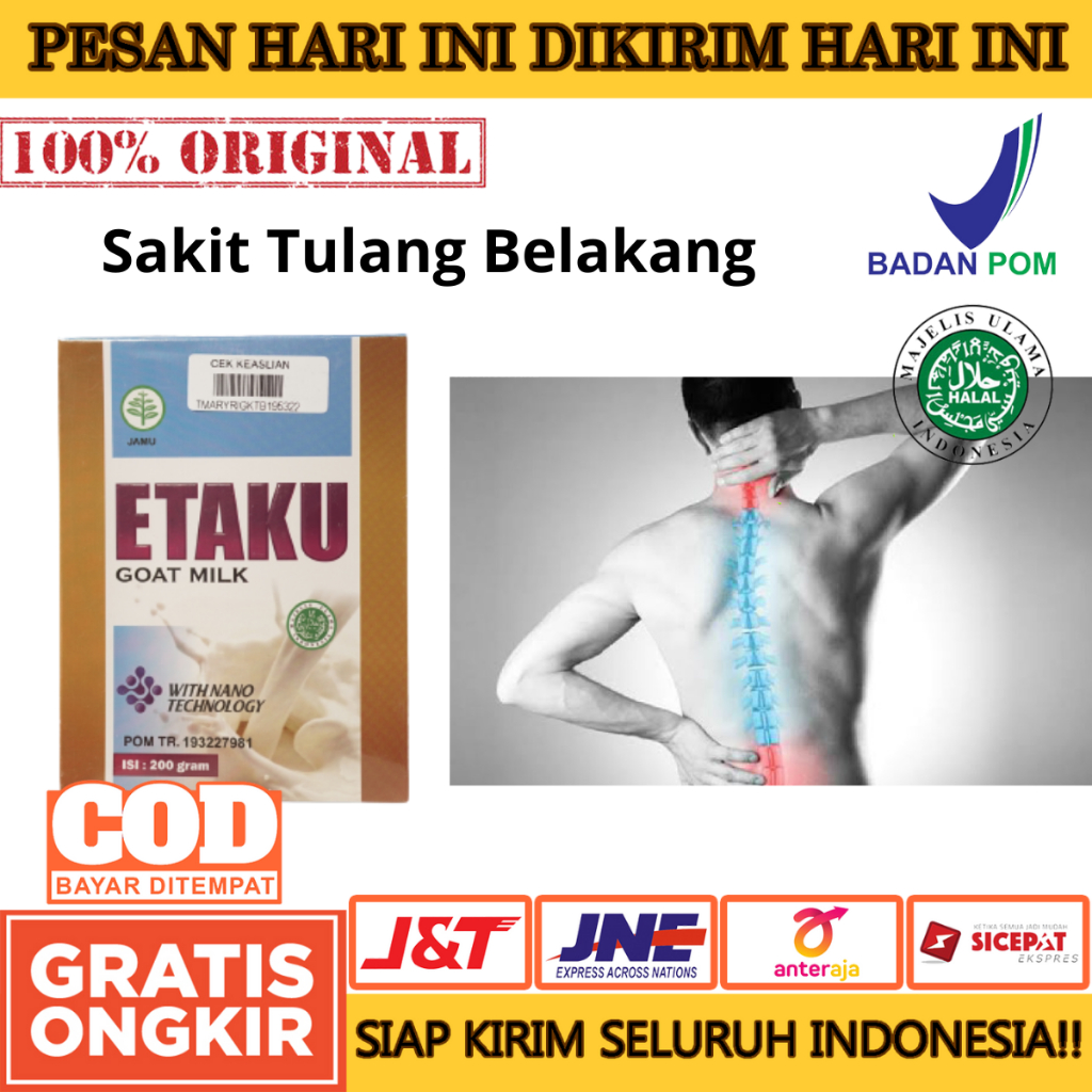 Susu Sakit Tulang Belakang, Tulang Keropos, Patah Tulang Untuk Dewasa & Anak, Tulang Retak - Susu Et