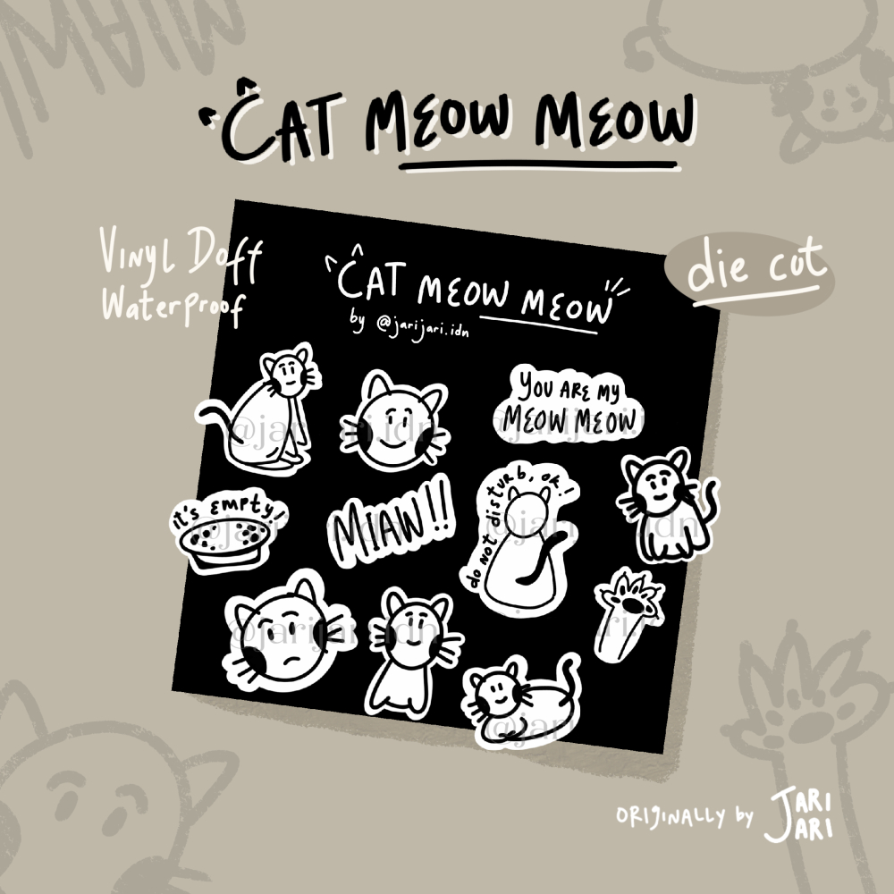 

JARI JARI Cat Sticker Pack / Stiker Die Cut