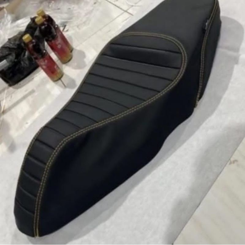 Sarung Jok Motor Vespa Matic Primavera Sprint Gts Lx S Iget Motif Caferacer Kulit Original