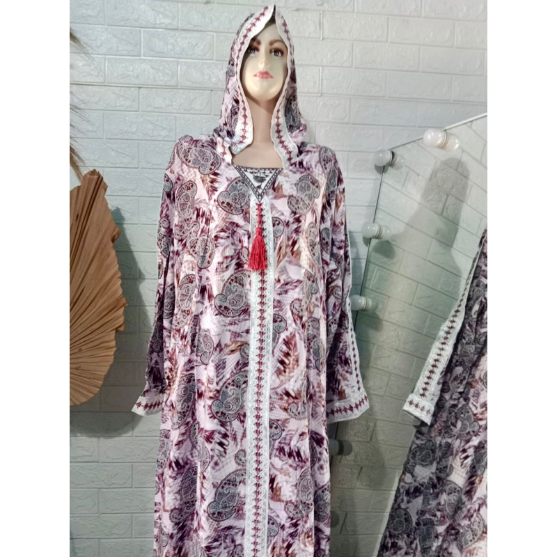 Baju arab gamis hoodie abaya arab Magribi oleh oleh haji umroh