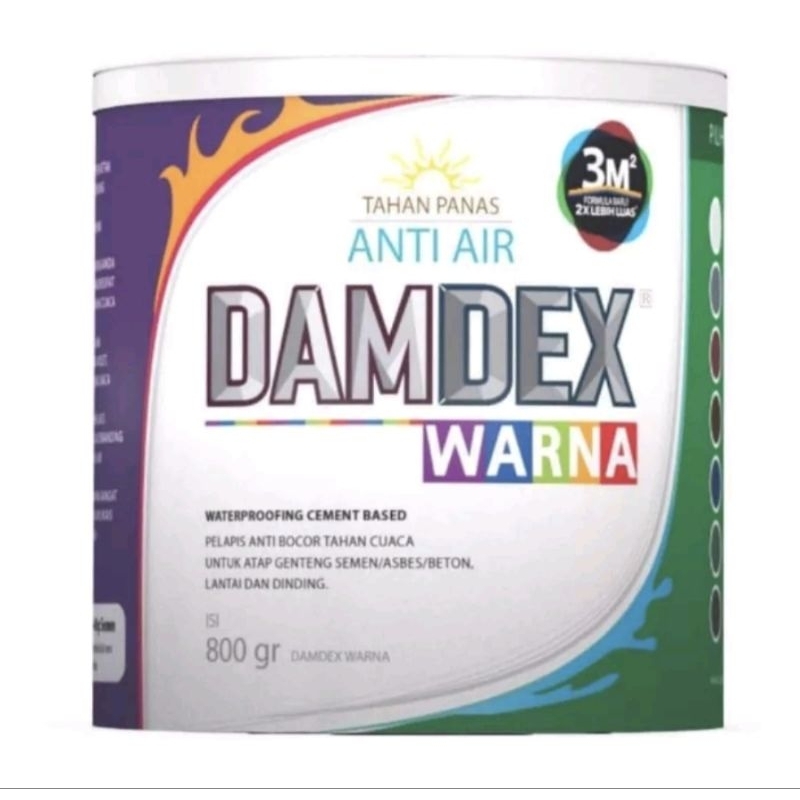 Damdex Warna Biru/ Hijau/ Merah/ Coklat Cat Kolam Waterproofing Anti Bocor