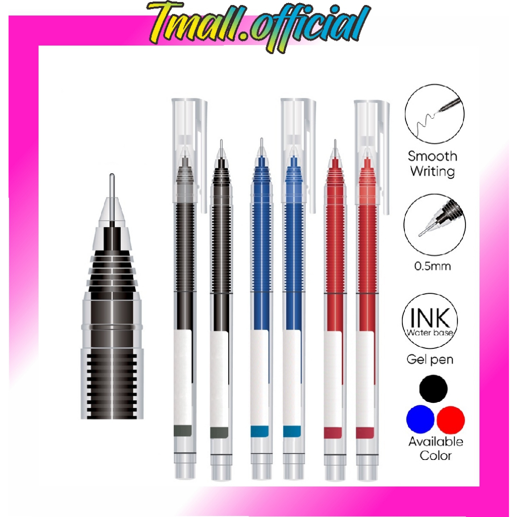 

❄ TMALL ❄ Roller Pen Gel 0.5mm Penca Cair Cepat Kering Biru Hitam Merah S083