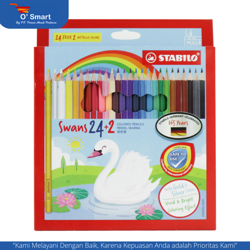 

Stabilo Pensil Warna Swans 24+2W 1870/26
