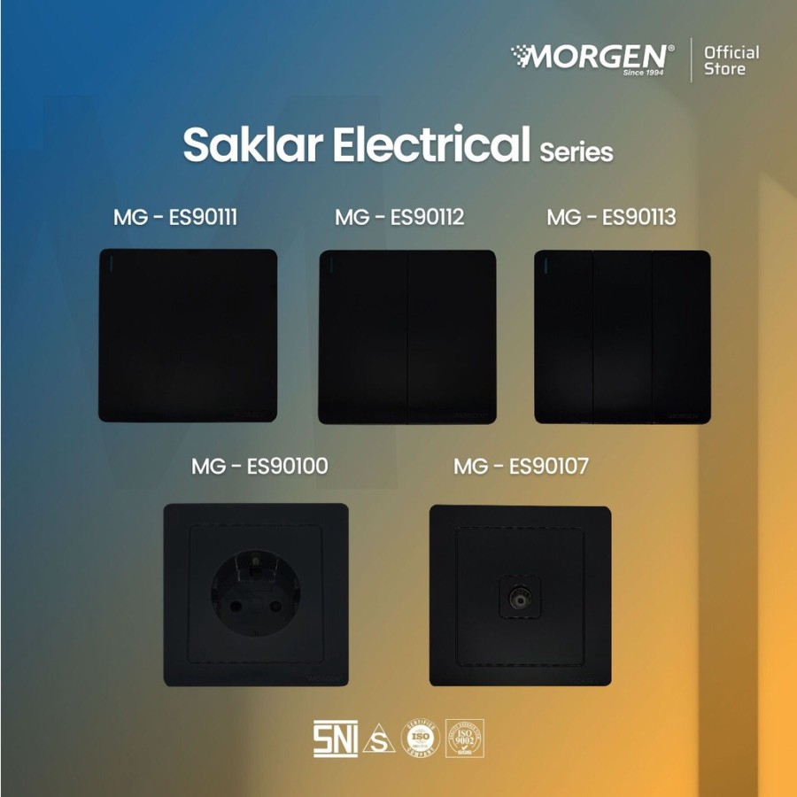 Morgen Stop Kontak Saklar SE Series New MG ES 90100 / 90111 / 90112 / 90113 / 90107 New Model Warna 