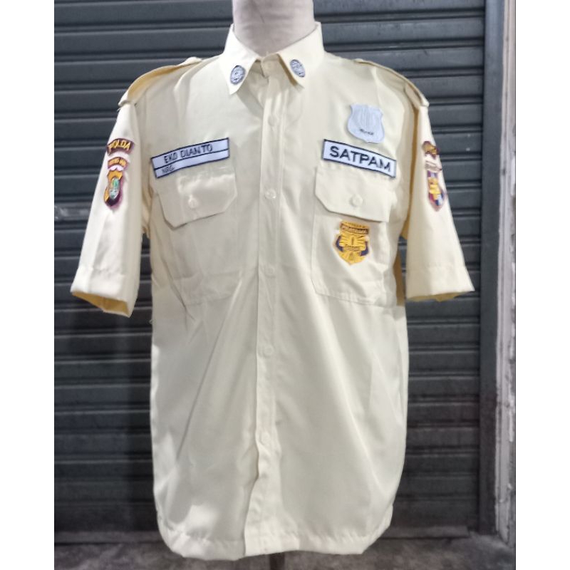 seragam SATPAM PDH terbaru dengan atribut komplit