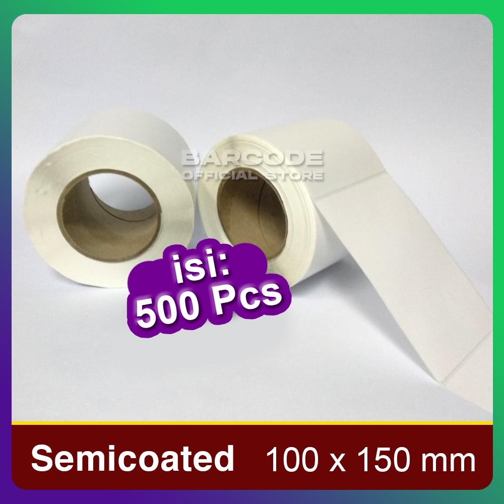 

Label Semicoat 100x150mm / 100 x 150 / 100x150 mm Core Besar (1 Slop)