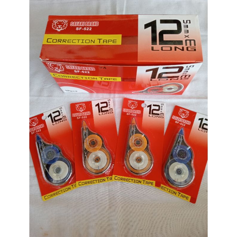 

Tip Ex Kertas Safari Brand 12M / Tipe-X 1 pack