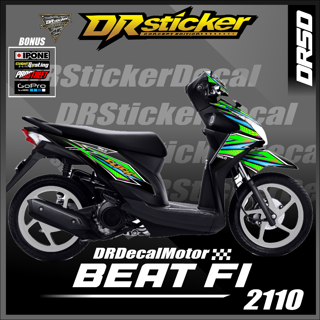 Decal Beat fi Full Body Baru Stiker Motor Honda Beat Full Body Decal honda Beat Full Body Striping B