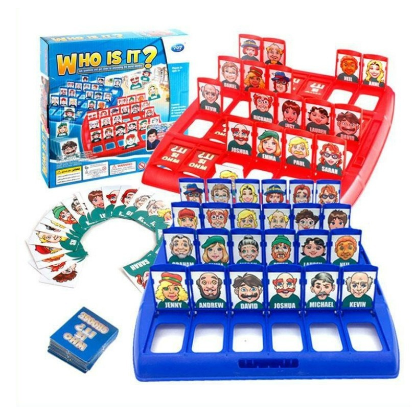 Mainan Anak Tebak Gambar Board Game Who is it / Permainan Tebak orang AN