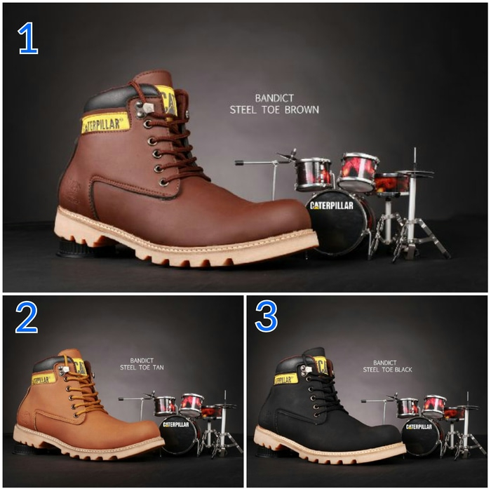 Sepatu Boot Caterpillar Bandict Boot Safety Touring Sepatu Pria Keren Touirng