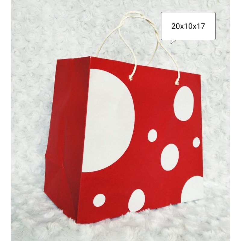 

paperbag polka merah 20x10x18