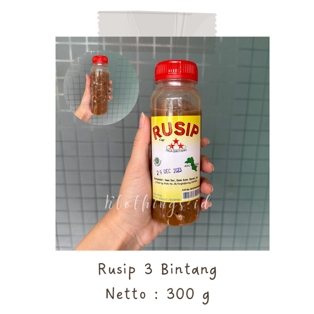 

[klothings] Rusip Tiga Bintang Asli Bangka Rusip Cap 3 Bintang Rusip Teri 3 Bintang