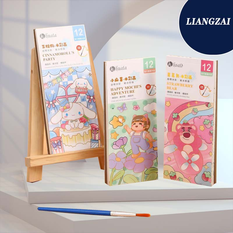 

Buku mewarnai cat air/buku catatan/buku mewarnai gambar anak-anak/buku mewarnai/lukisan air/buku gambar portabel