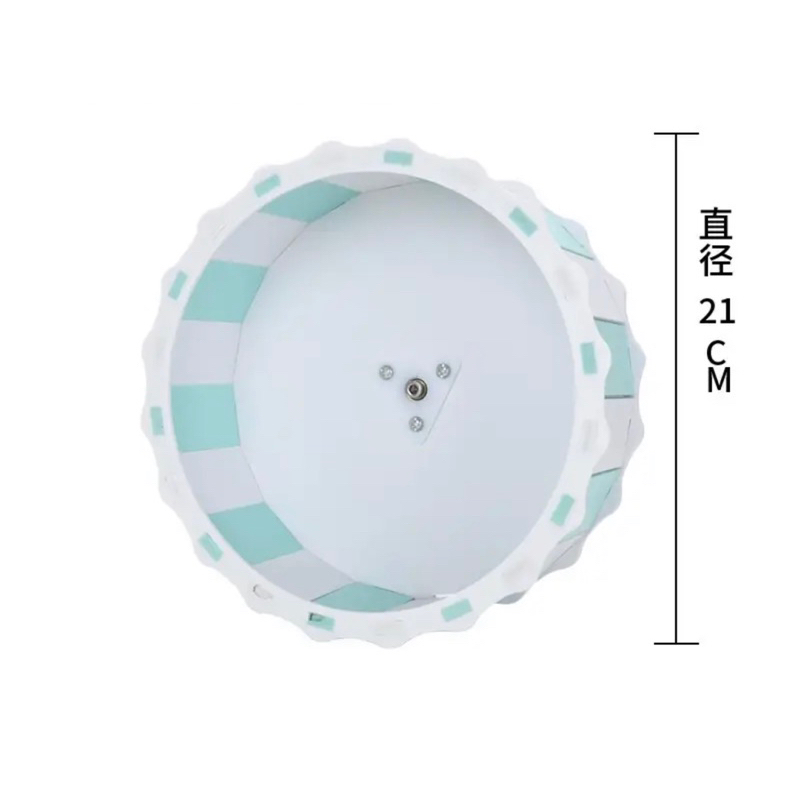 21cm Hijau Putih Hamster Running Wheel Roda Putar Kandang Mainan Silent Kincir Hamtaro Guinea Pig Ak