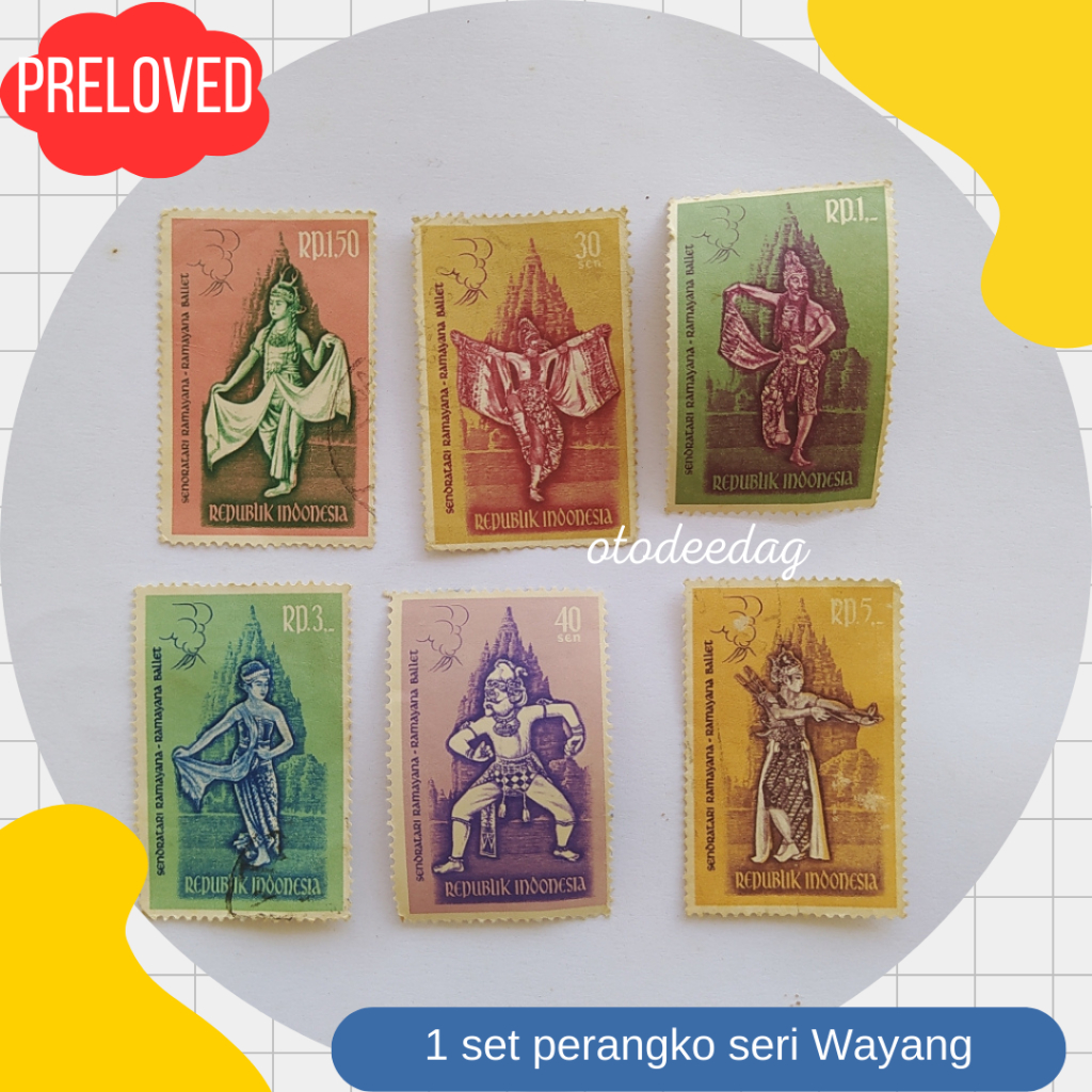 

Perangko Prangko Indonesia Seri Wayang Set Preloved Langka Kuno Bekas Lawas Lama Jadul Asli Original Filateli