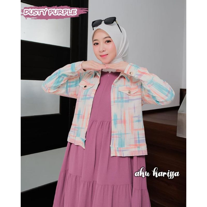 KANIFA DRESS SET BLAZER by AKU KARISSA / GAMIS WANITA MUSLIM TERBARU KEKINIAN / DRESS REMAJA WANITA 