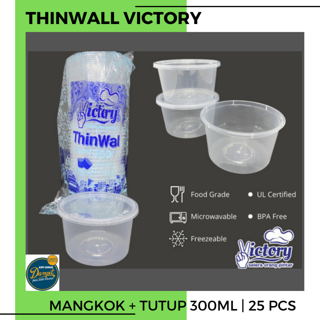 THINWALL BULAT VICTORY 300 ML S25 / THINWALL MANGKOK / MANGKOK PLASTIK