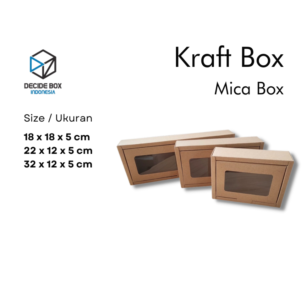 

Decide Box Indonesia - Kardus / Kraft Box Lock Atas Model / Kotak Kado Hampers Kue Bolu / Brownies Ulang Tahun Model Lock Atas Polos Cokelat + Jendela Mika.