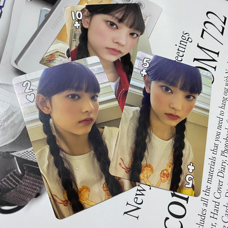 pc haerin kepang wednesday selca playing card sg23 season greeting 2023 newjeans nj