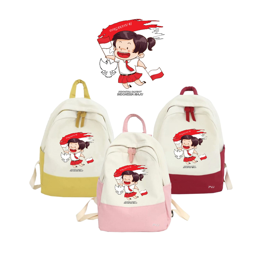PVJ - Tas Ransel Anak Perempuan Karakter Kemerdekaan Indonesia