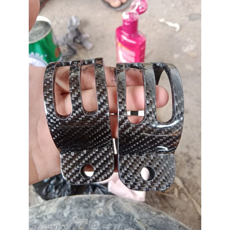 Klem Kleman Breket Knalpot Selencer Ninja Rr Carbon_Kevlar